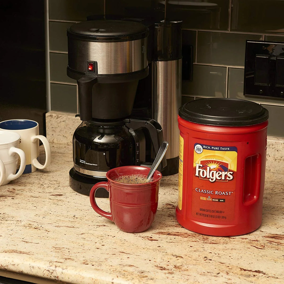 Folgers, Classic Medium Roast Coffee, 48 oz, 4 Cans