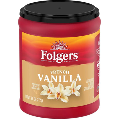 Folgers French Vanilla Artificially Flavored Ground Coffee, 9.6 Oz.
