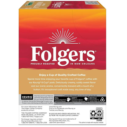 Folgers French Vanilla Keurig Single Serve K-Cup Pods, 24 Pods Per Pack, Case Of 4 Packs
