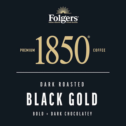Folgers 1850 Black Gold Coffee, Keurig K-Cup Pods, 10 Count