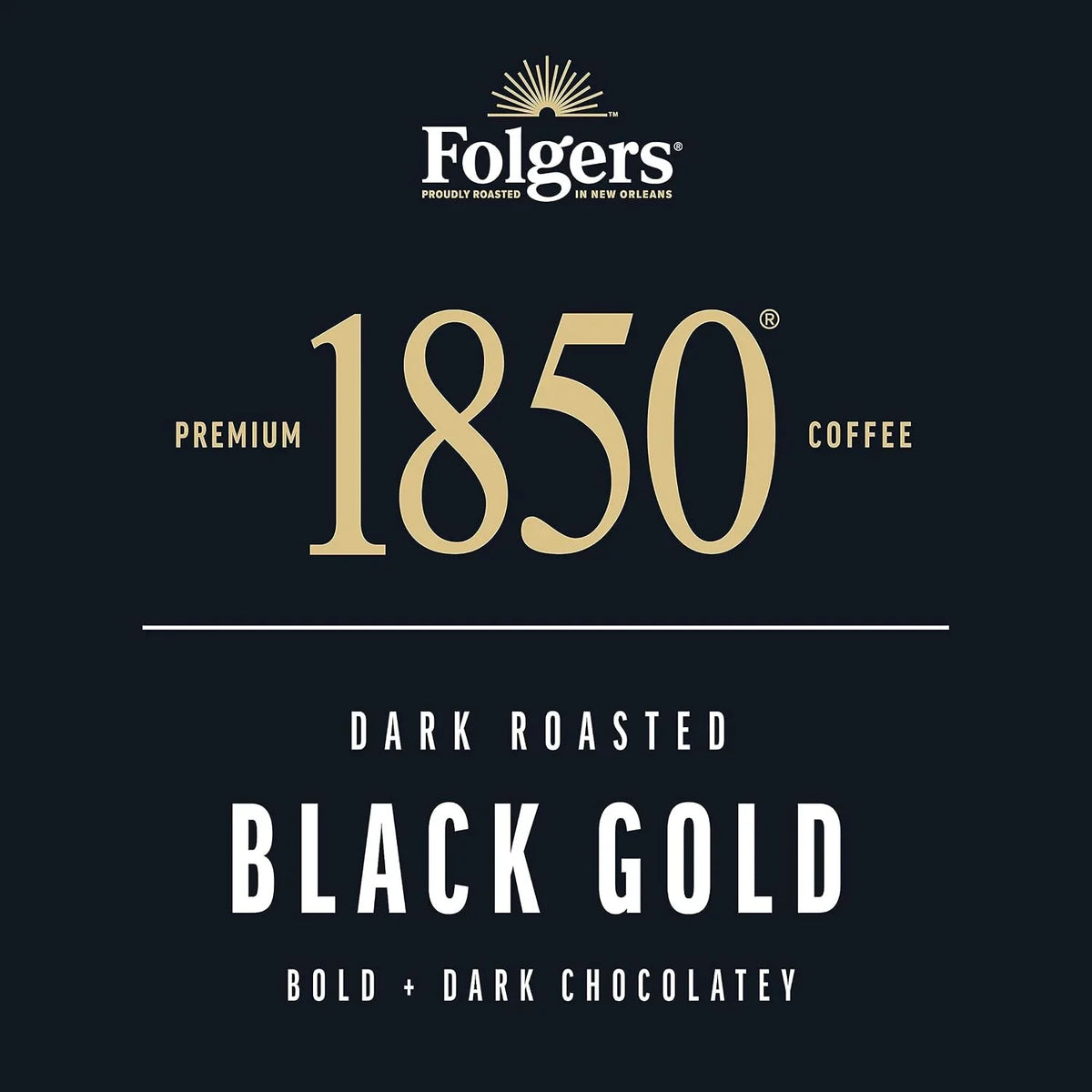 Folgers 1850 Black Gold Coffee, Keurig K-Cup Pods, 60 Count