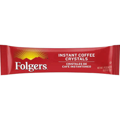 Folgers Classic Roast Instant Coffee Crystals, 7 Single Serve Packets (Pack of 12)