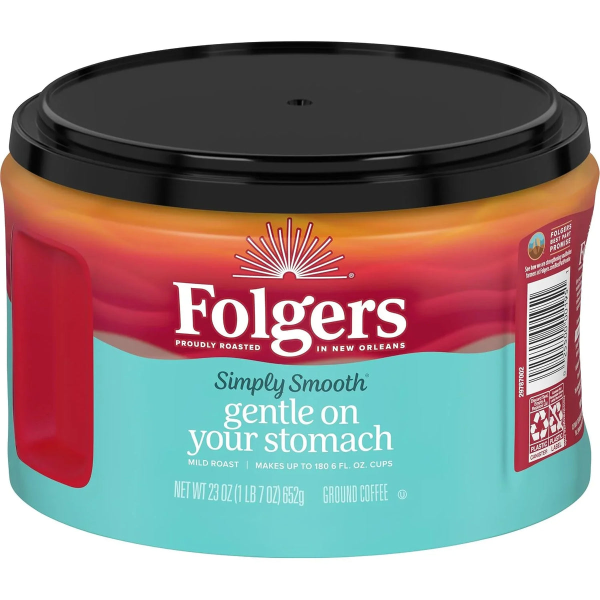 Folgers Simply Smooth Ground Coffee, Mild Roast, 23 Ounce Canister (Pack of 3)