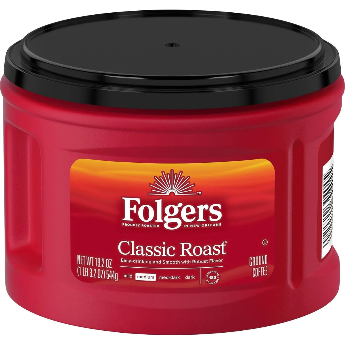 Folgers Classic Roast Ground Coffee, Medium Roast, 6 (19.2-Oz.) Canisters