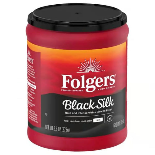 Folgers black silk dark roast ground coffee 9.6 oz