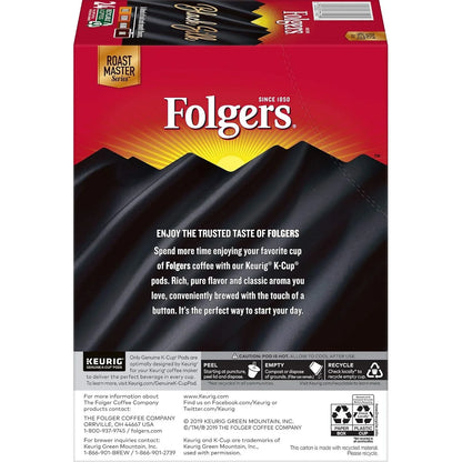 Folgers Black Silk Dark Roast Coffee, 24 K Cups for Keurig Coffee Makers