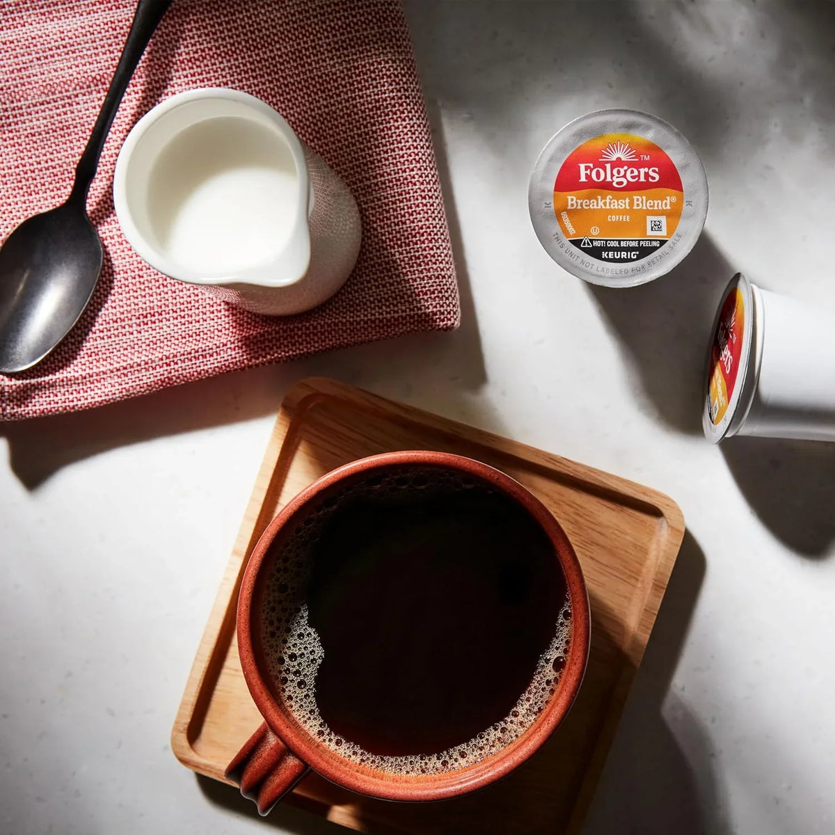 Folgers Breakfast Blend Coffee, Mild Roast, Keurig K-Cup Pods, 12 Count