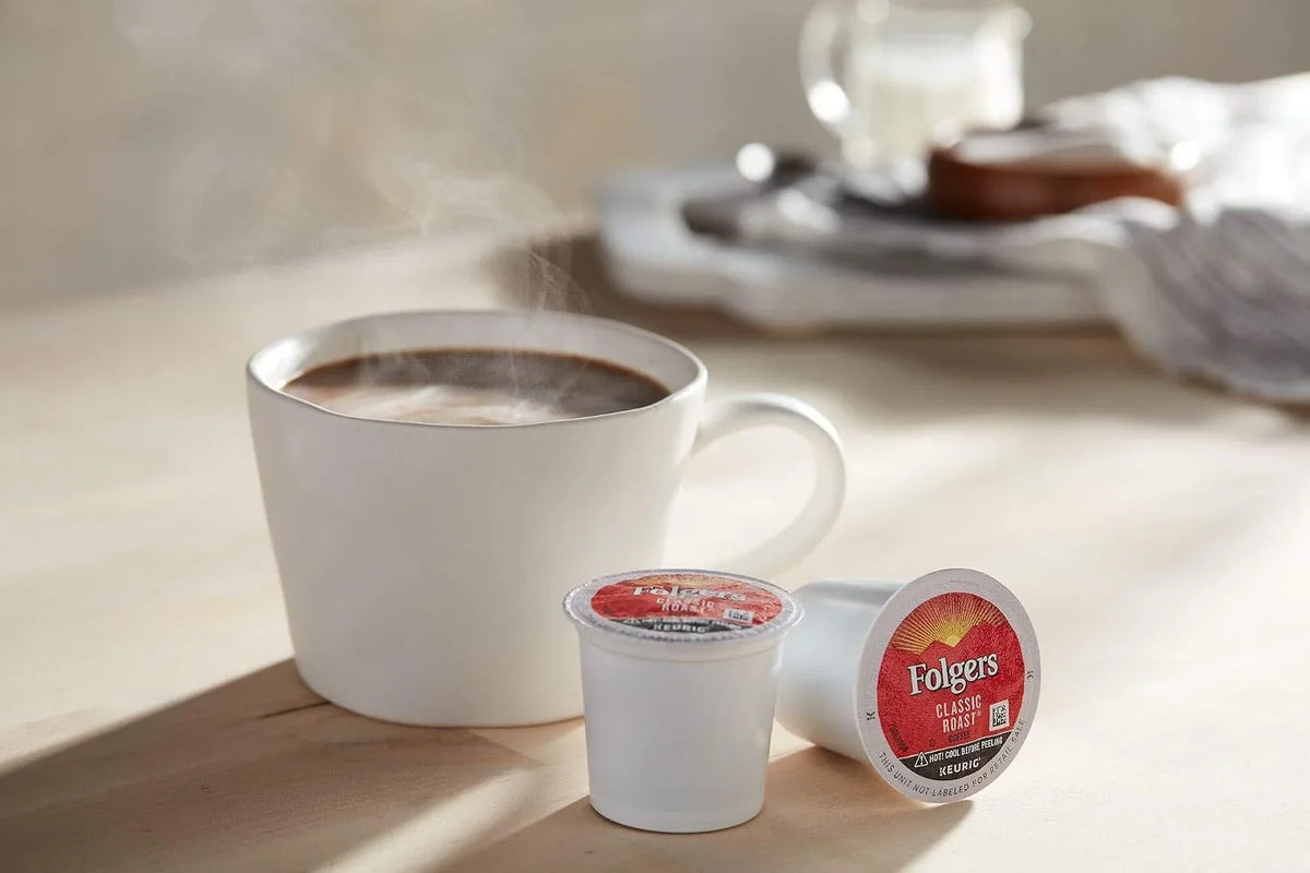 Folgers Classic Roast Medium Roast Coffee, 12 Keurig K-Cup Pods