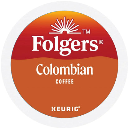 Folgers 100% Colombian Medium Roast Coffee, 96 Keurig K-Cup Pods