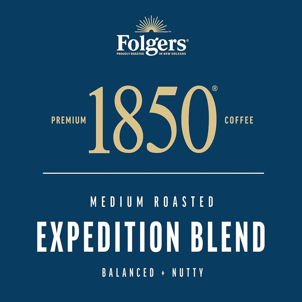 Folgers 1850 Expedition Blend Coffee, Keurig K-Cup Pods, 10 Count