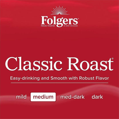 Folgers Classic Roast Coffee Filter Packs, 0.9 Oz, Box Of 40 Packs