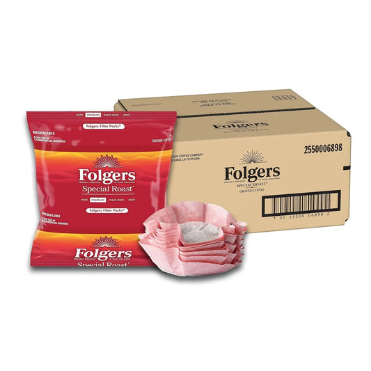 Folgers Special Roast Filter Packs, Ground Coffee, Medium-Dark Roast, 0.8-Ounce Bags (Pack of 40)