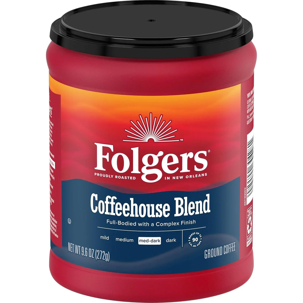 Folgers Coffeehouse Blend Ground Coffee, 6 (9.6-Oz.) Canisters